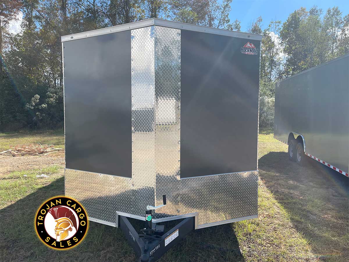 8.5X24 Rock Solid Enclosed Cargo trailer Charcoal