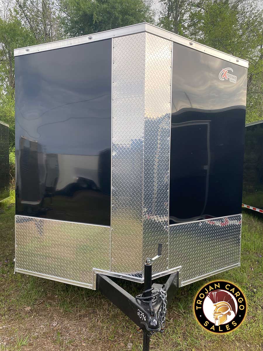 8.5x24 Xtreme cargo trailers black vnose